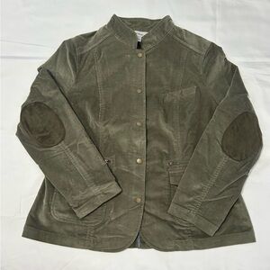 L.L.Bean women's corduroy blazer/jacket green LP